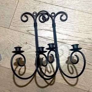 Metal wall candle sconces